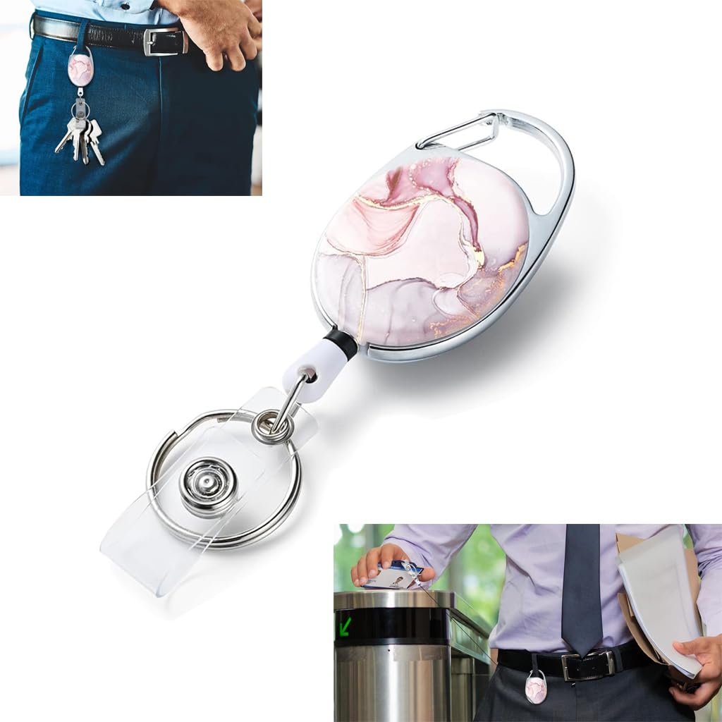 HASTHIP Women Keychain with Retractable Badge Holder, Retractable Badge Reel Holder Fashion Anti-lost Keychain Badge Holder Keychain 24 HASTHIP Women Keychain with Retractable Badge Holder, Retractable Badge Reel Holder Fashion Anti-lost Keychain Badge Holder Keychain 24